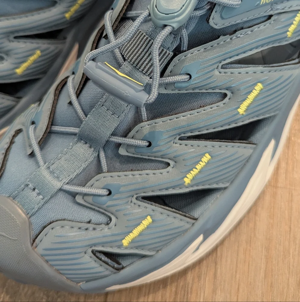 Hoka One One women Hopara 7.5 Blue Trail Hiking Sandals Water - Picture 2 of 10